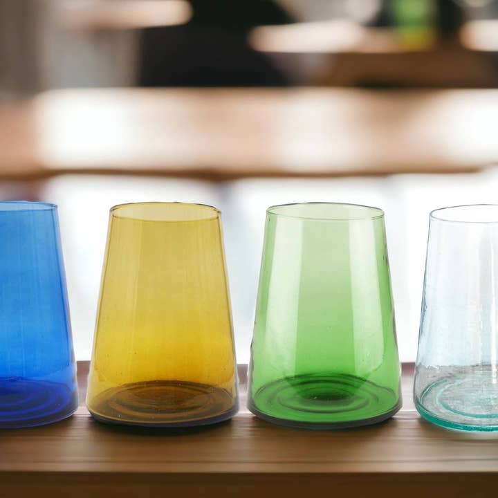 Moroccantastics - Wholesale Vase - Handmade Recycled Moroccan Glass Cone Vase - Le Verre Beldi9