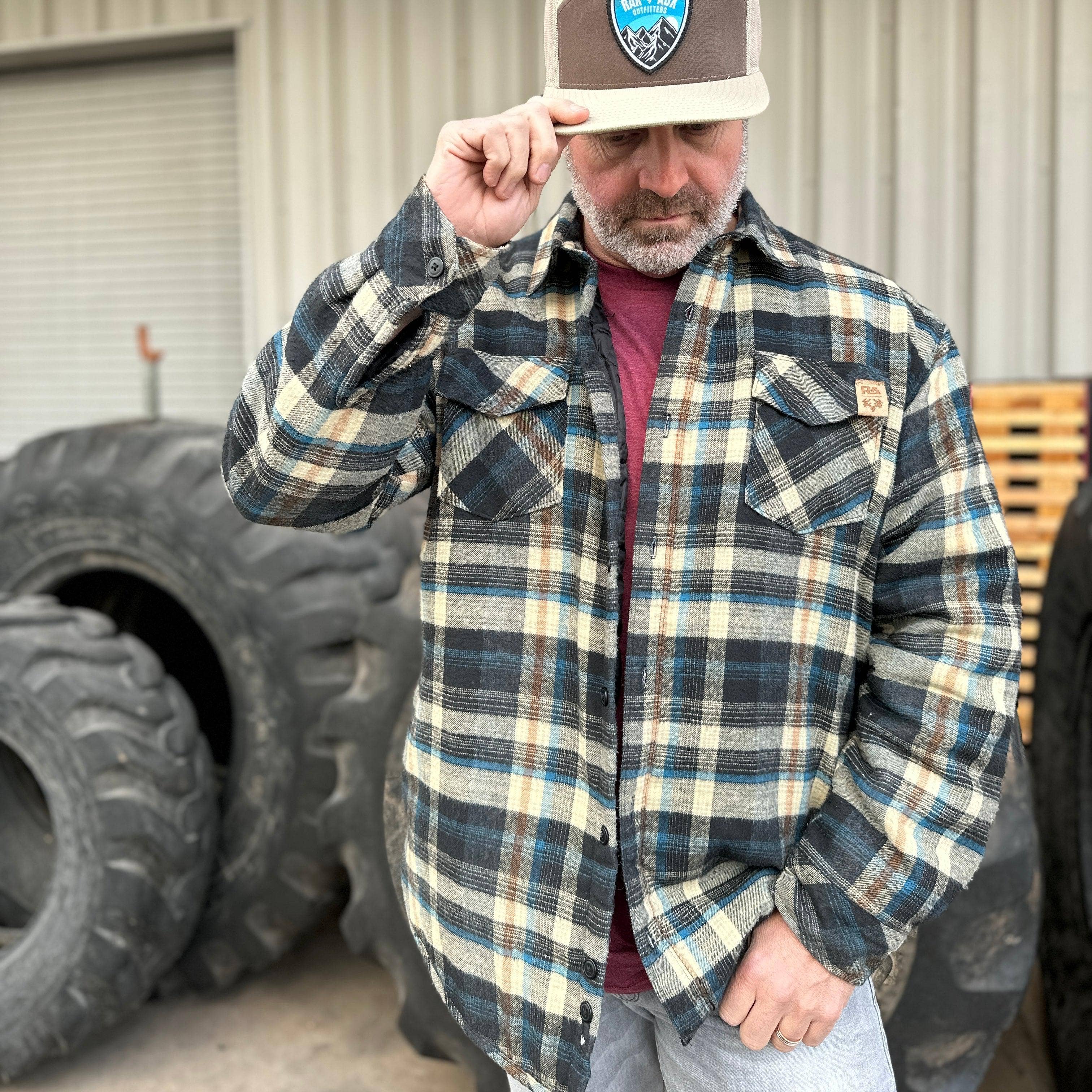 Rak•Adx Hunting Apparel - Wholesale Shirt Jacket/Shacket - Men's - Dutton Quilted Flannel Shirt Jacket3