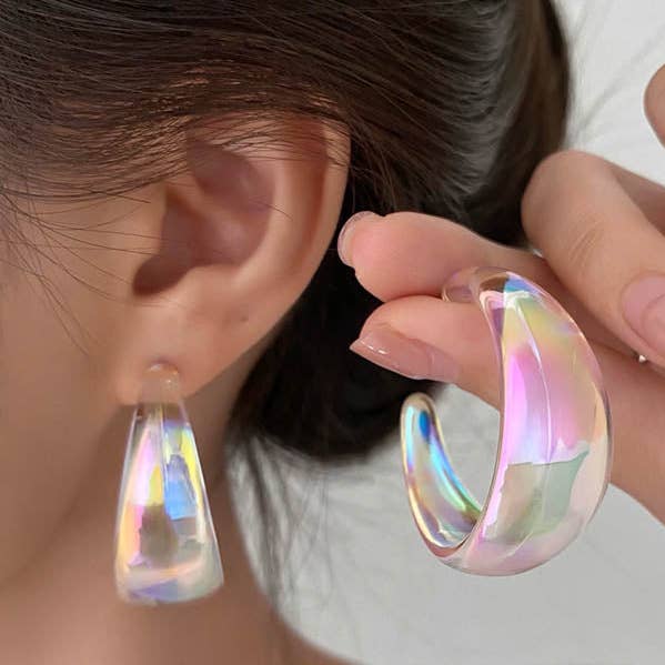 Normcore Contrast Color Geometric Drop Earrings for wholesale by Sheer Trend