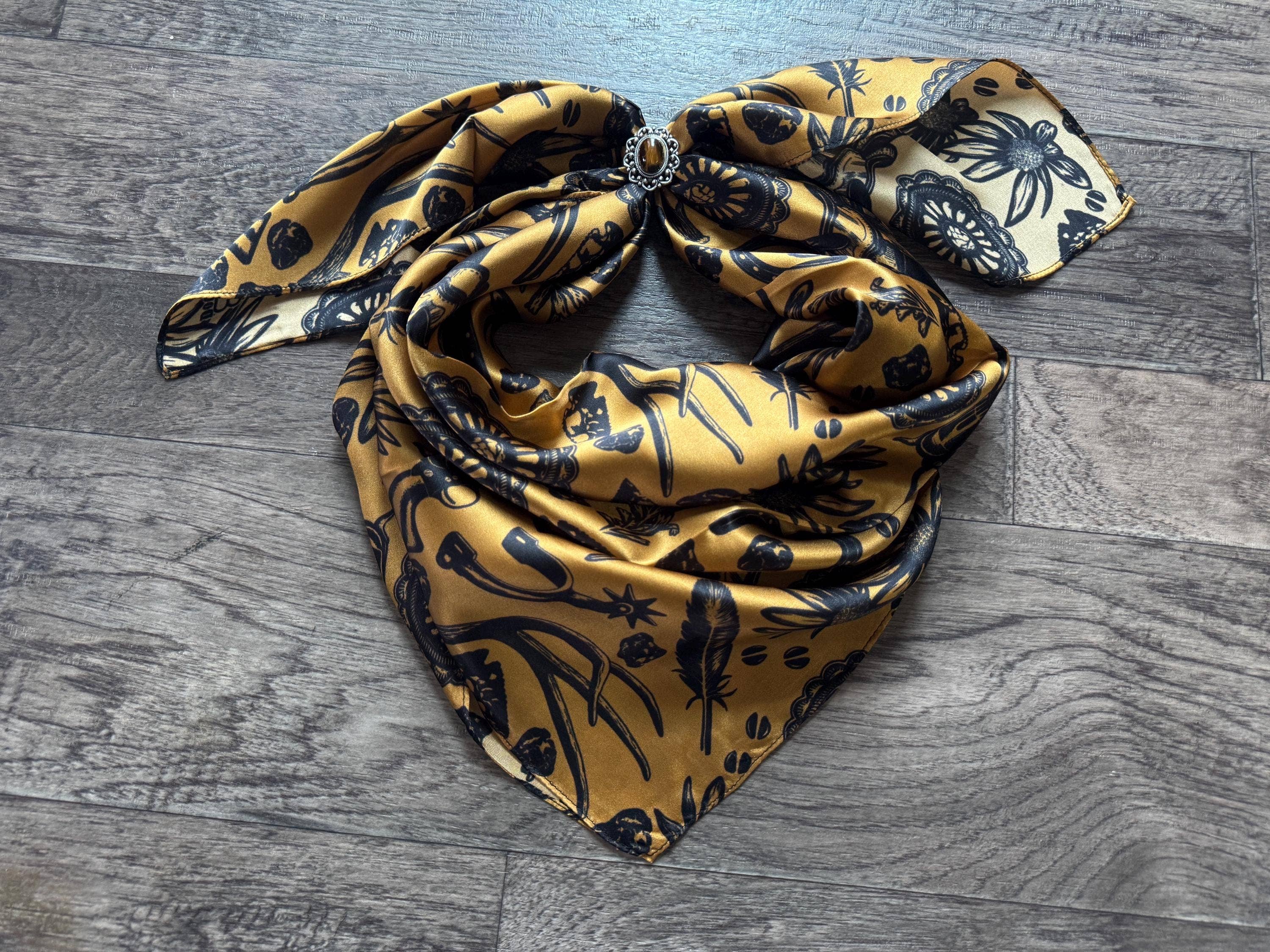 Double B Wild Rags - Wholesale Scarf - Women's - 100% Silk Wild Rag Golden High Country Cowboy Essentials by Double B Wild Rags1
