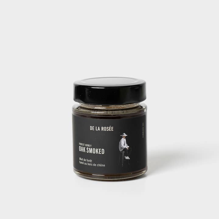 Rökt skogshonung med ekträ 185 g för wholesale av DE LA ROSÉE