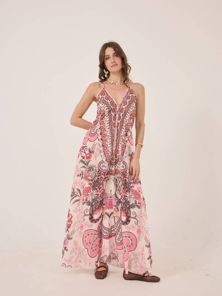 Flowy long dress - 5508 for wholesale by Frime