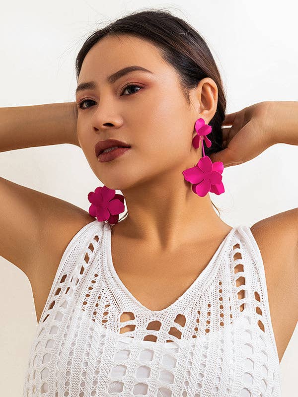 VividLux - Wholesale Dangle Earrings - Flower Shape Drop Earrings Earrings Accessories22