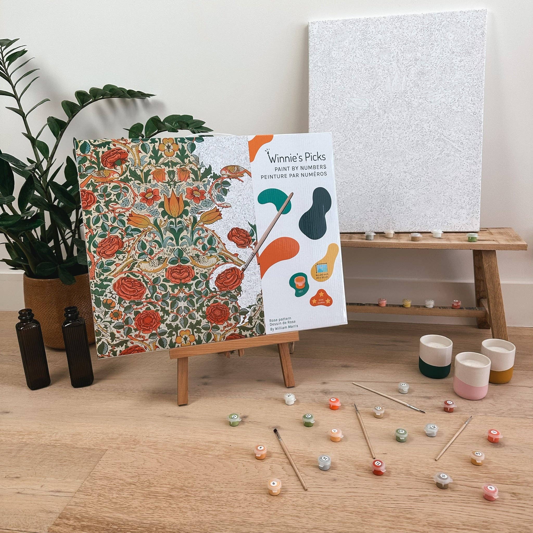 Winnie's Picks - Wholesale DIY Craft Kit - Rose pattern, by William Morris - DIY Paint by Numbers - Gift 20252