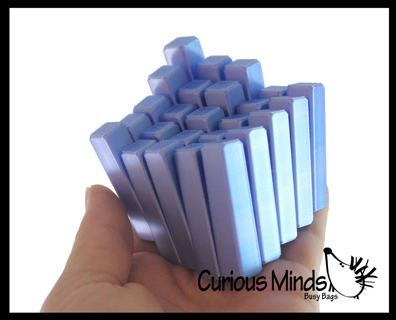 Curious Minds Toys - Wholesale Fidget Toy - Kids - 1 - 3D Printed Shape Shifting Pixel Cube - Sliding Transform3