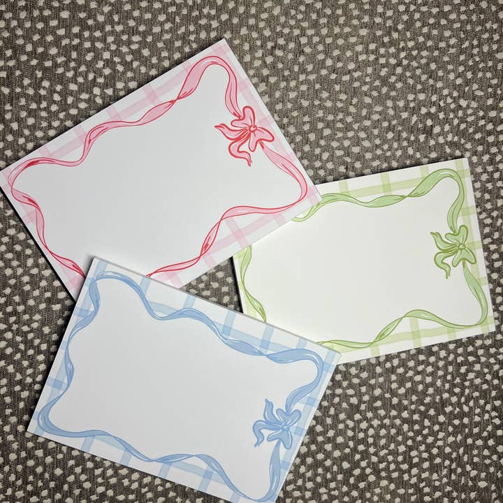 Bloc-notes Gingham Bow pour la vente par Oh Happy Day Shoppe