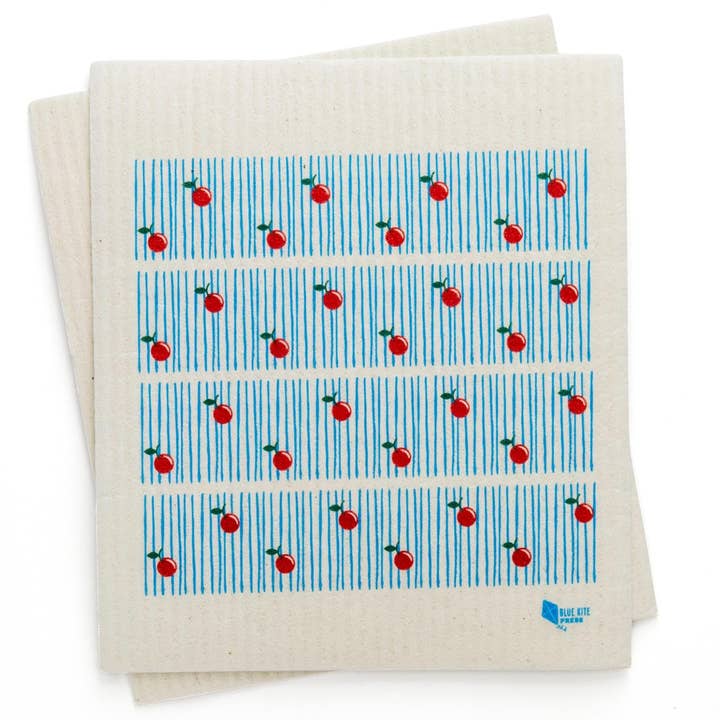 Cherry Swedish Dishcloth for wholesale by Blue Kite Press