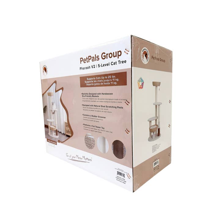 PetPals Group - Wholesale Pet Scratcher - Cat - PetPals Boho Chic Style Handwoven Cat Tree, Eco-Friendly