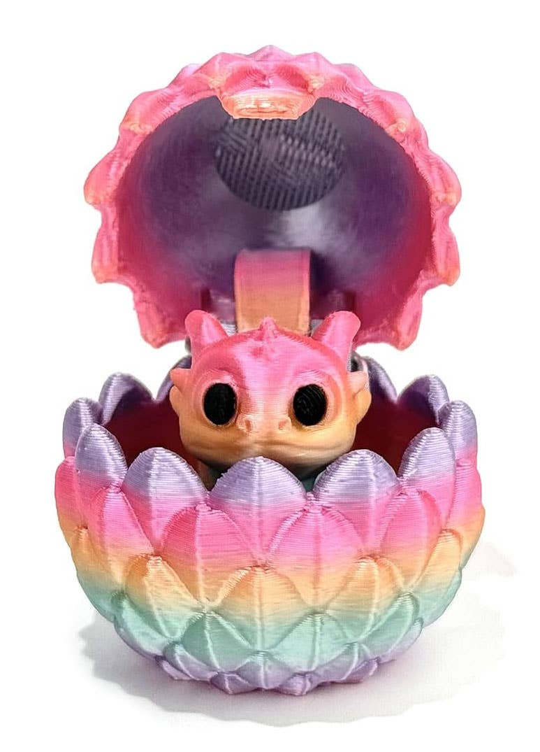 Curious Minds Toys - Wholesale Fidget Toy - Kids - 1 3D Printed Baby Dragon in Egg Fidget Toy - Unique Sensory 14