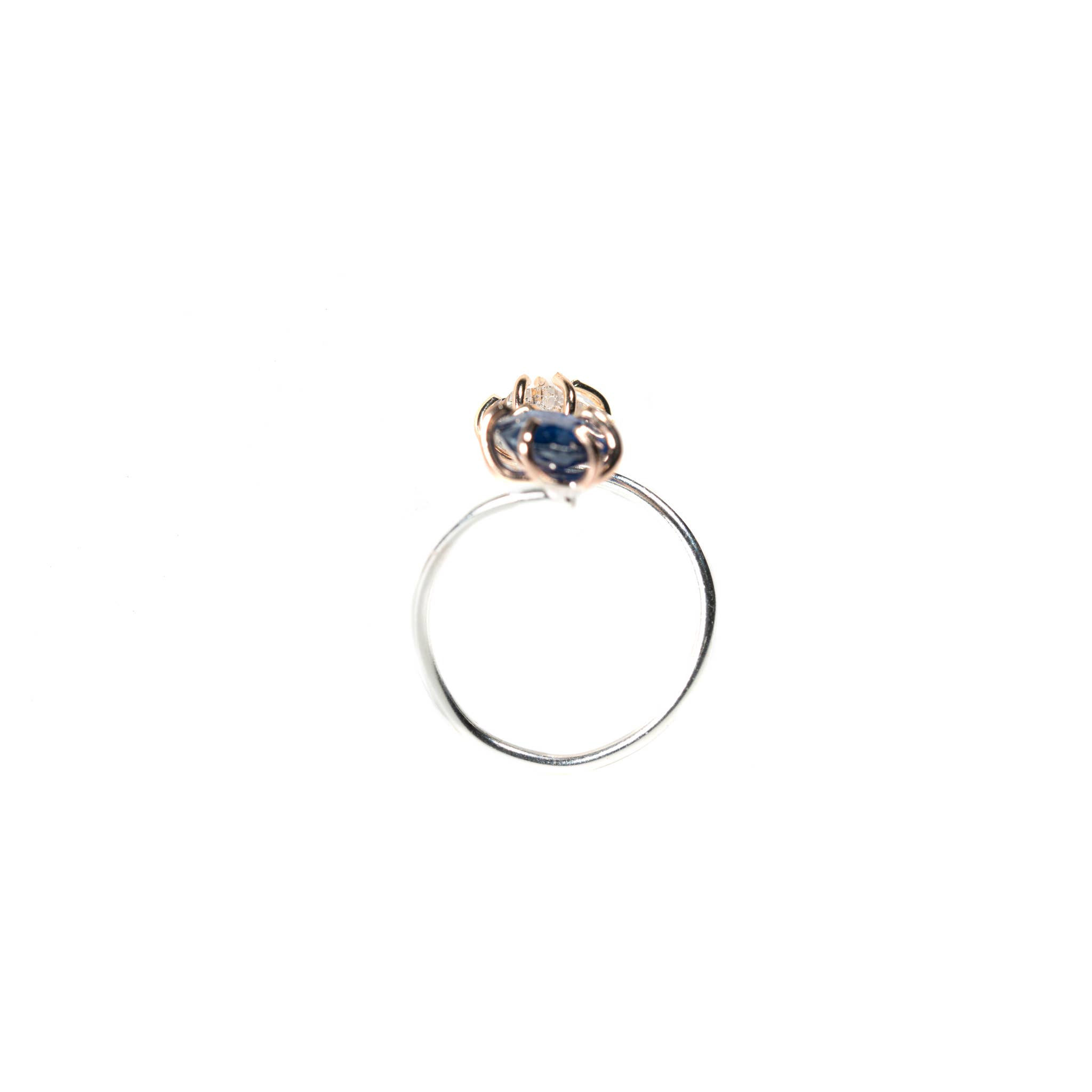 Made Designs - Wholesale Multi-Stone Ring - 14K Gold Filled  Herkimer Diamond and Kyanite Infinity Ring1