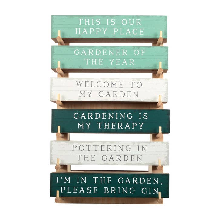 Something Different Wholesale - Wholesale Sign - Set of 36 Gardening Block Signs on Display1