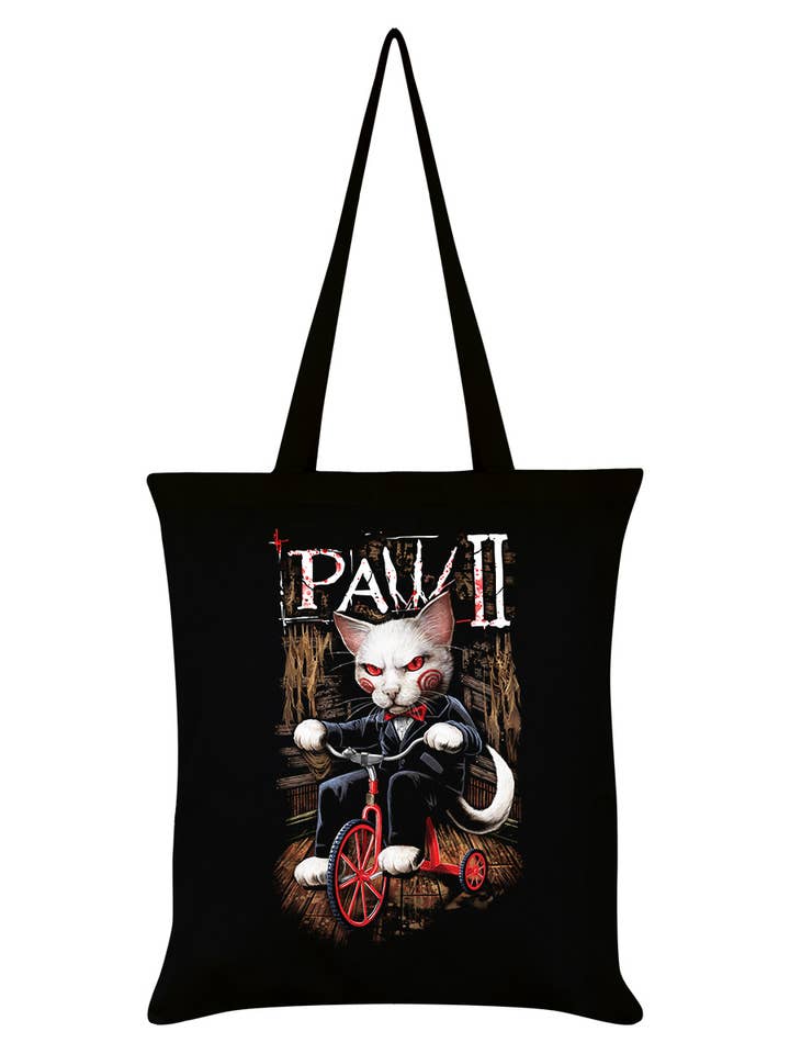 Horror Cats Paw 2 Black Tote Bag for wholesale by Grindstore
