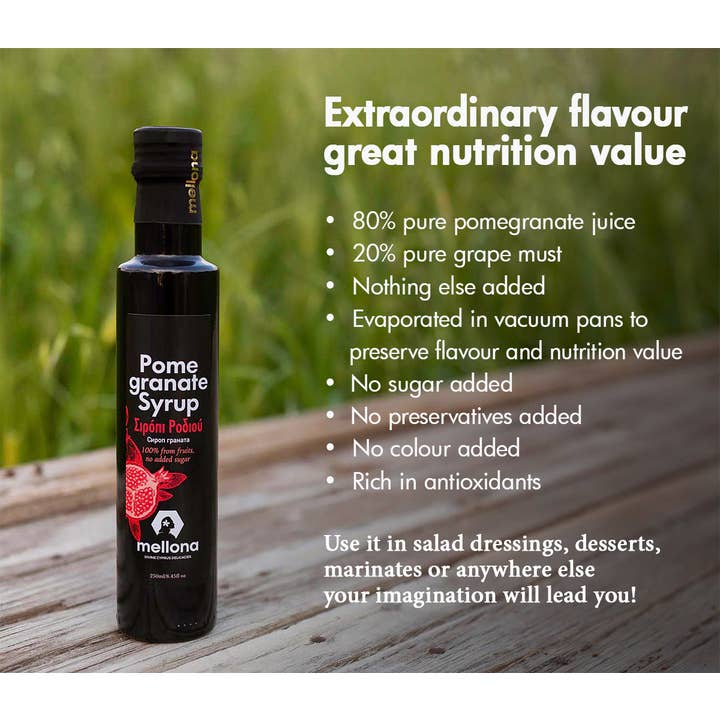 Mellona - Wholesale Flavored Syrup - 100% Pure Natural Pomegranate Syrup1