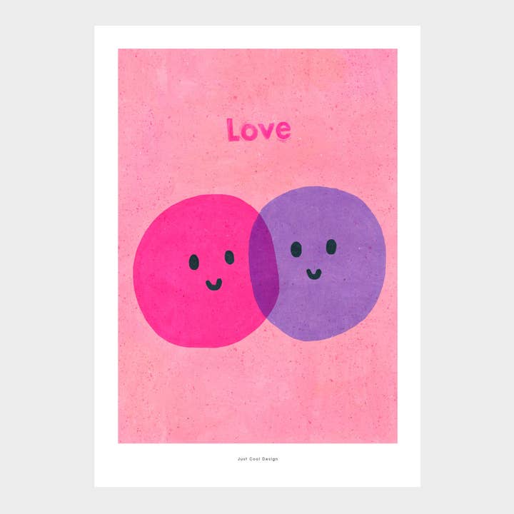Just Cool Design - Wholesale Art Print - Love | A5 Cute and Heart Warming Illustration Print0