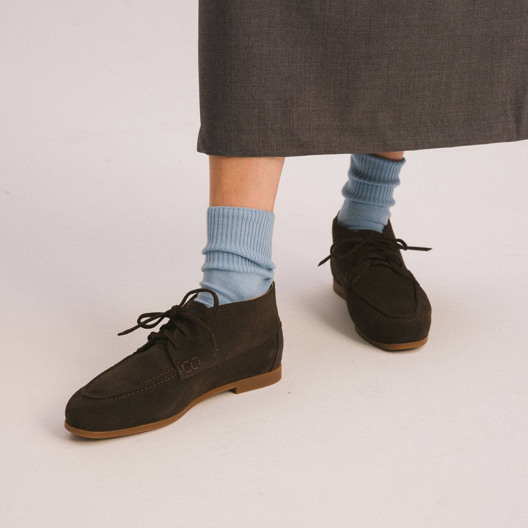 brown Tessa Flats, dark chocolate velvet for wholesale on Faire1