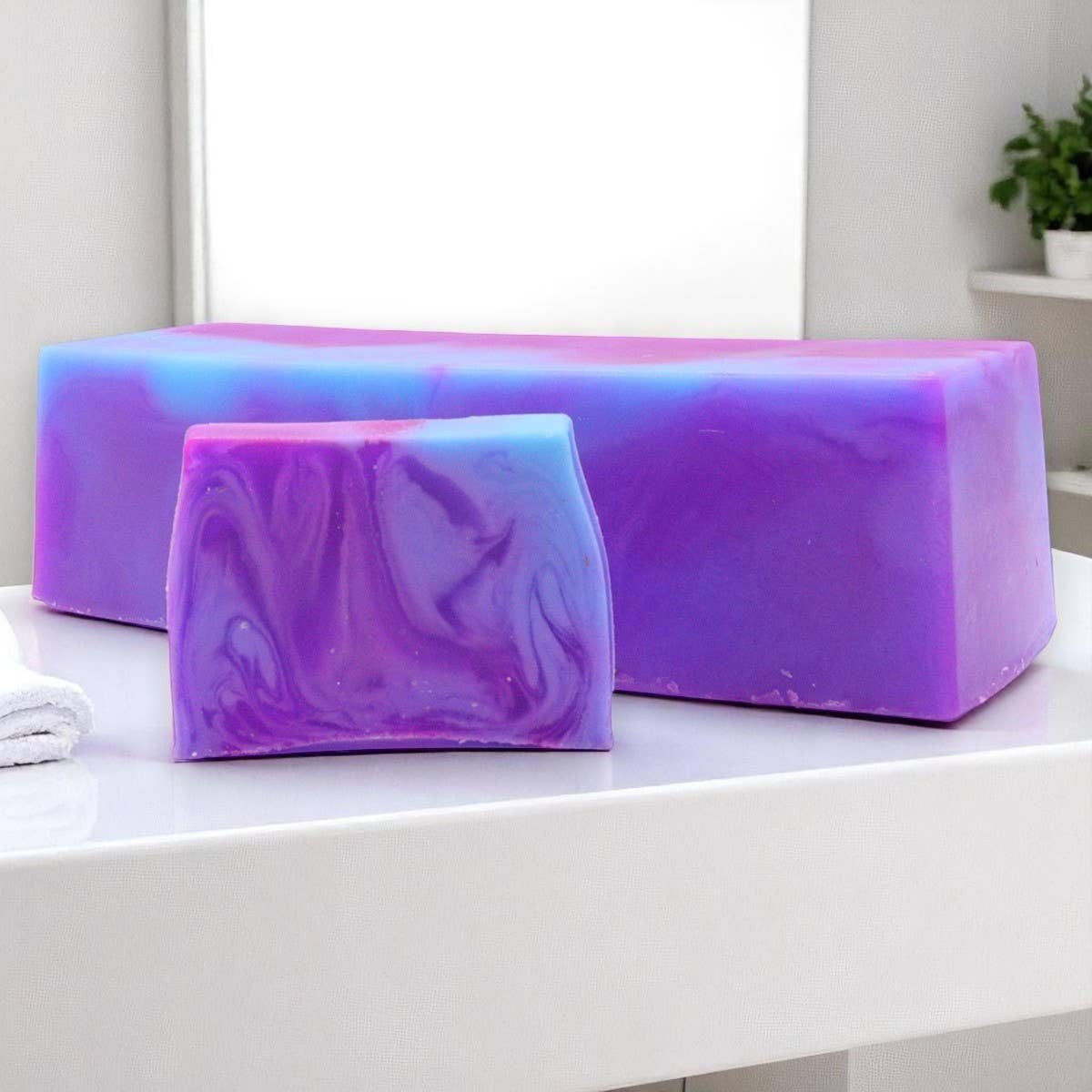 AW Aromatics Limited - Wholesale Bar Soap - Amethyst Creed Soap Loaf 1.3kg - White Label0