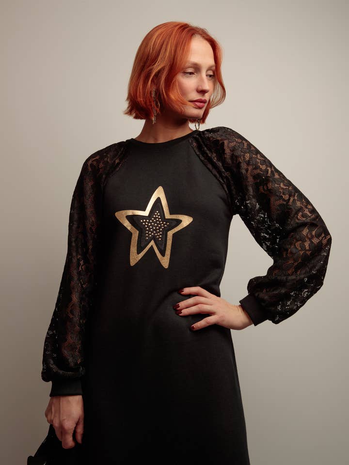 Greta Dress Star Patch for wholesale by Chill&Buy