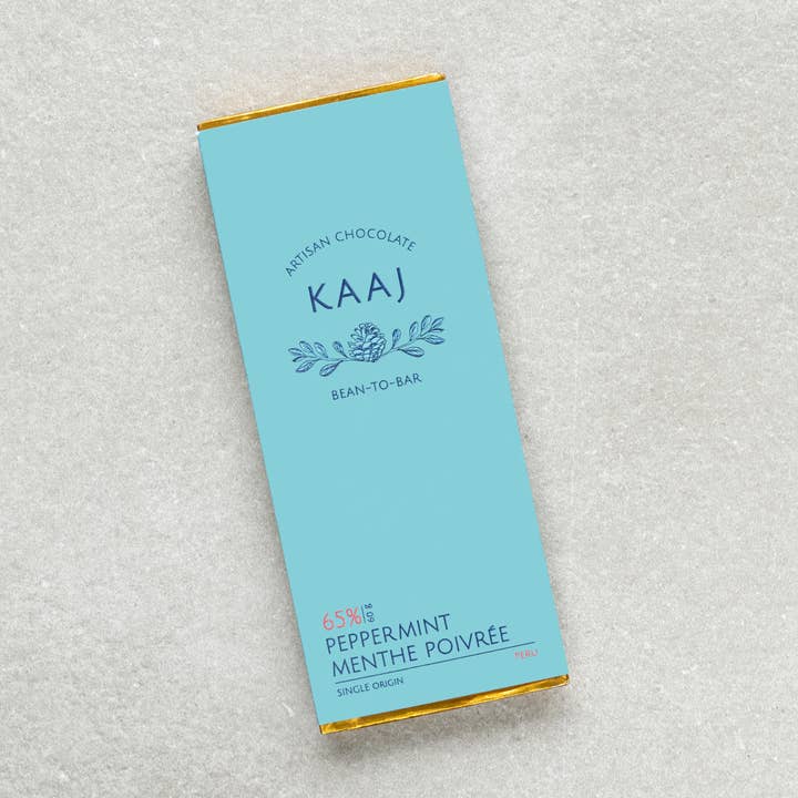 Kaaj Artisan Chocolate - Wholesale Chocolate Bar - Peppermint 65% Dark Peru1