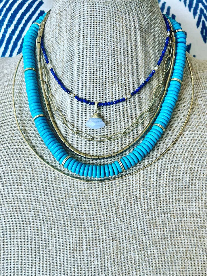 Collier Turquoise Hue pour la vente par Grace Designs
