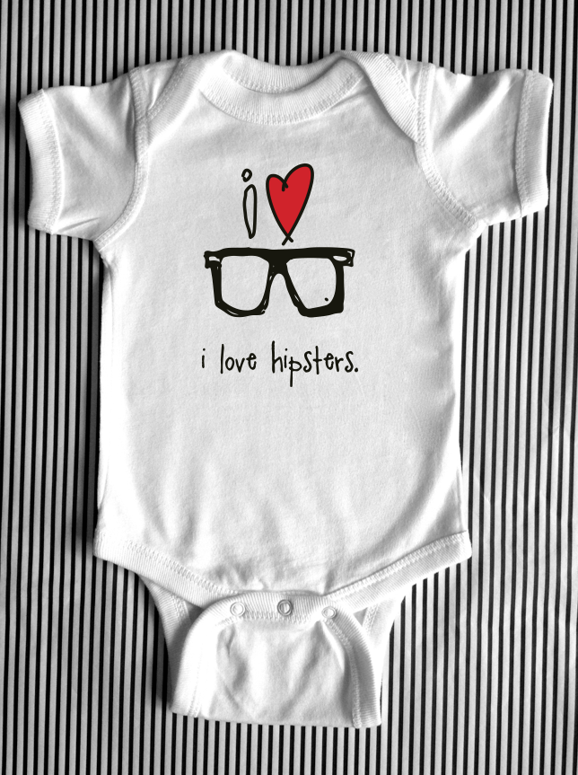 REMOVED BRAND - Wholesale Bodysuit (Non-Footed) - Baby - I Love Hipsters Baby Bodysuit1