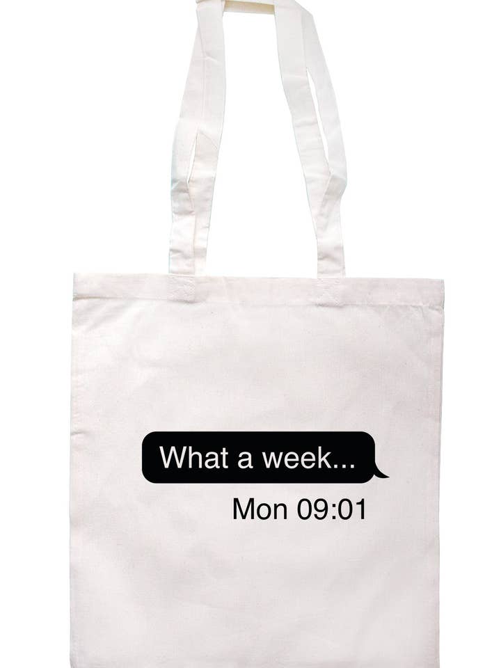 What A Week Tote Bag A0118 for wholesale by Illustrated Identity