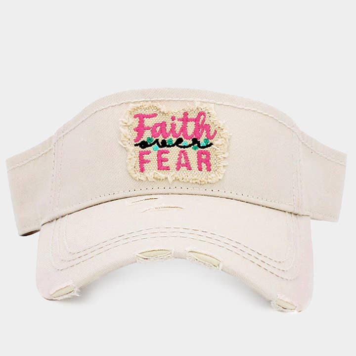 Sensibling Corp. - Wholesale Visor - Women's - Faith Fear Vintage Visor Hat3