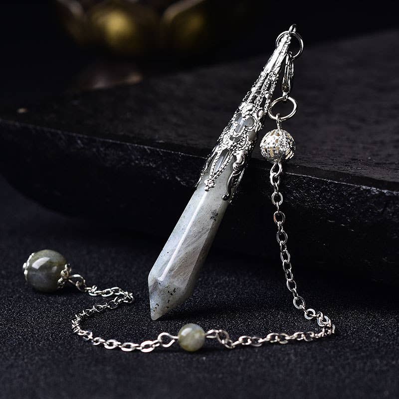 Gemcohub – Großhandel Spiritueller Stein/Kristall – Buntes Pendel aus natürlichem Kristallstein in Hexagon-Form41