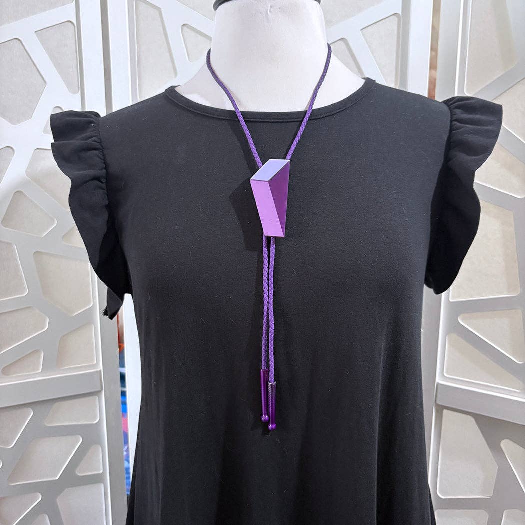 Audacious Studio - Wholesale Woven Necklace - The Verner Vector Bolo in Purple2