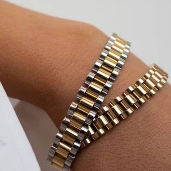 HoopLa - Wholesale Link & Chain Bracelet - Â Watch Band Link Bracelet, Bangle. Â Steel Rol-X