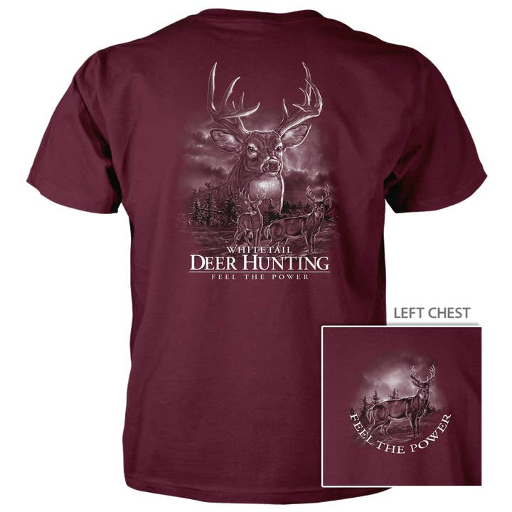 Old Country Outfitters - Vente T-shirt sérigraphié – unisexe - Ressentez la puissance de la chasse au cerf - T-shirt en coton 4,5 oz9