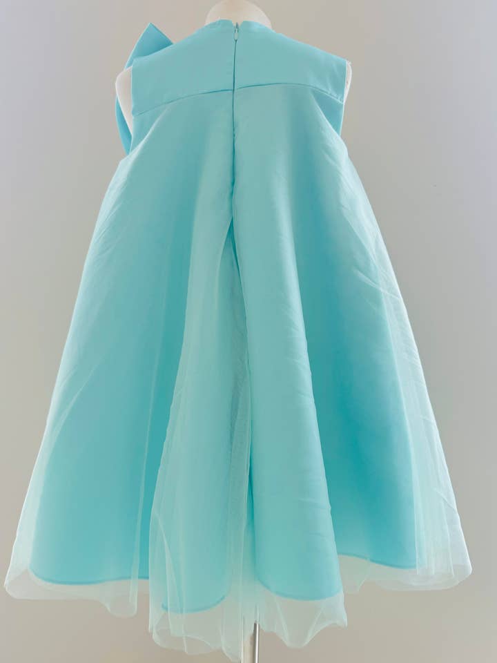 Bella Blu Designs - Wholesale Dress - Kids - Paola acqua bow A line dress4