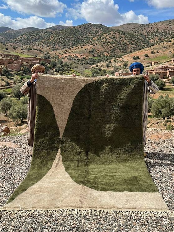 Area Rug for Living Room Wool Moroccan Handmade Large Rug for wholesale by BERBER LUXE