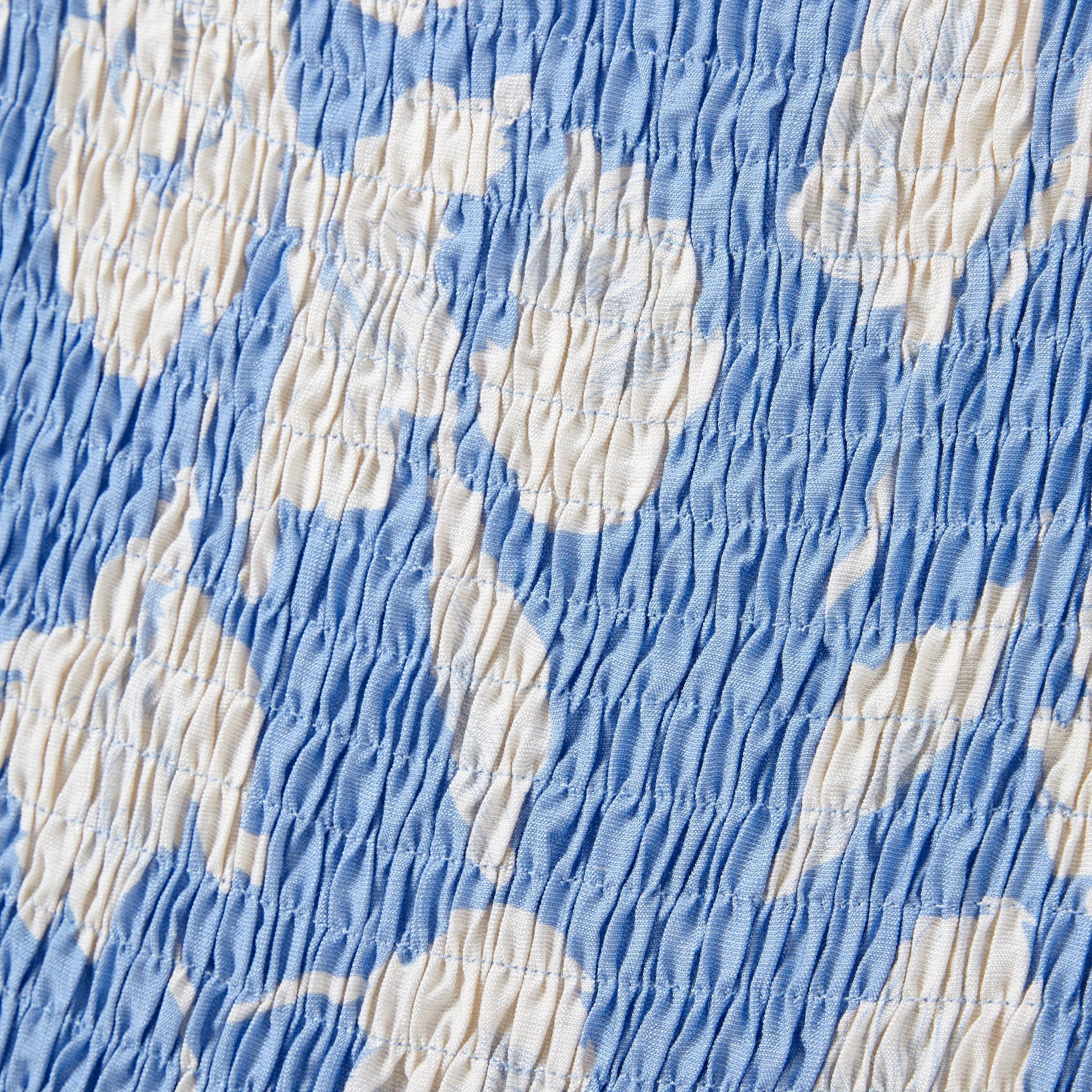 Azul Camiseta de algodón azul a juego para la familia o vestido con mangas de volantes. de venta al por mayor en Faire16