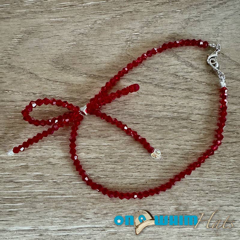 On a Whim Hats - Wholesale Hat Accessory - Women's - Bright Red Bow Hat Chain0