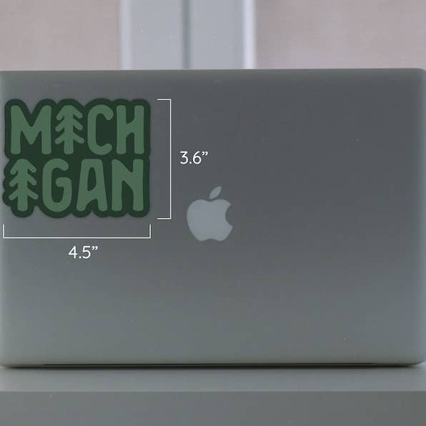 Stuck on Michigan - Wholesale Sticker - Michigan Pine Tree Sticker — Waterproof, Matte Finish1