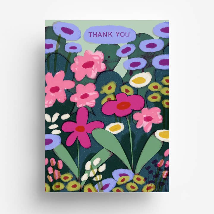 Dankeschön-Blumen Postkarte DIN A6 für den Großhandel von jungwiealt