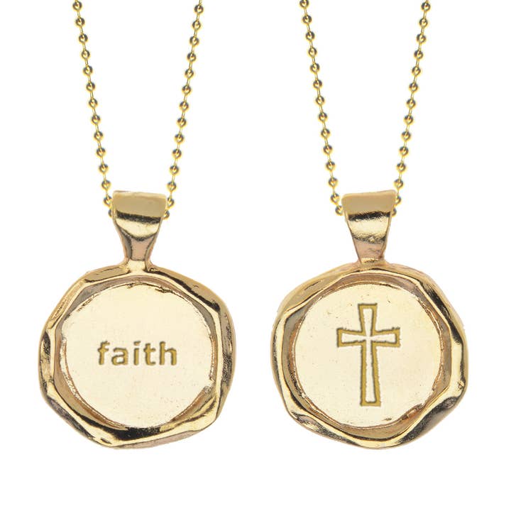 Whitney Howard Designs - Wholesale Pendant/Charm Necklace - a timeless collection of 18K gold-plated wax seal pendants3