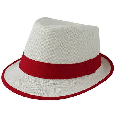 Red Straw Hat Pack X12 - 1Es7 for wholesale by M BY FLECHET