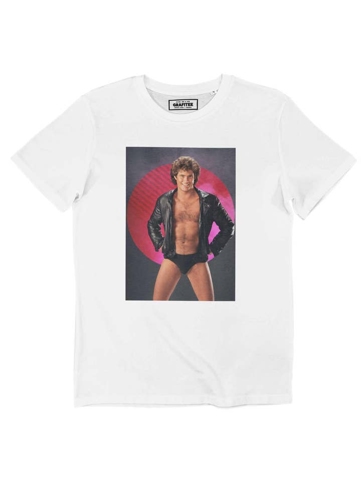 Grafitee - Wholesale Screen Printed T-Shirt - Unisex - David Hasselhoff Slip Tee
