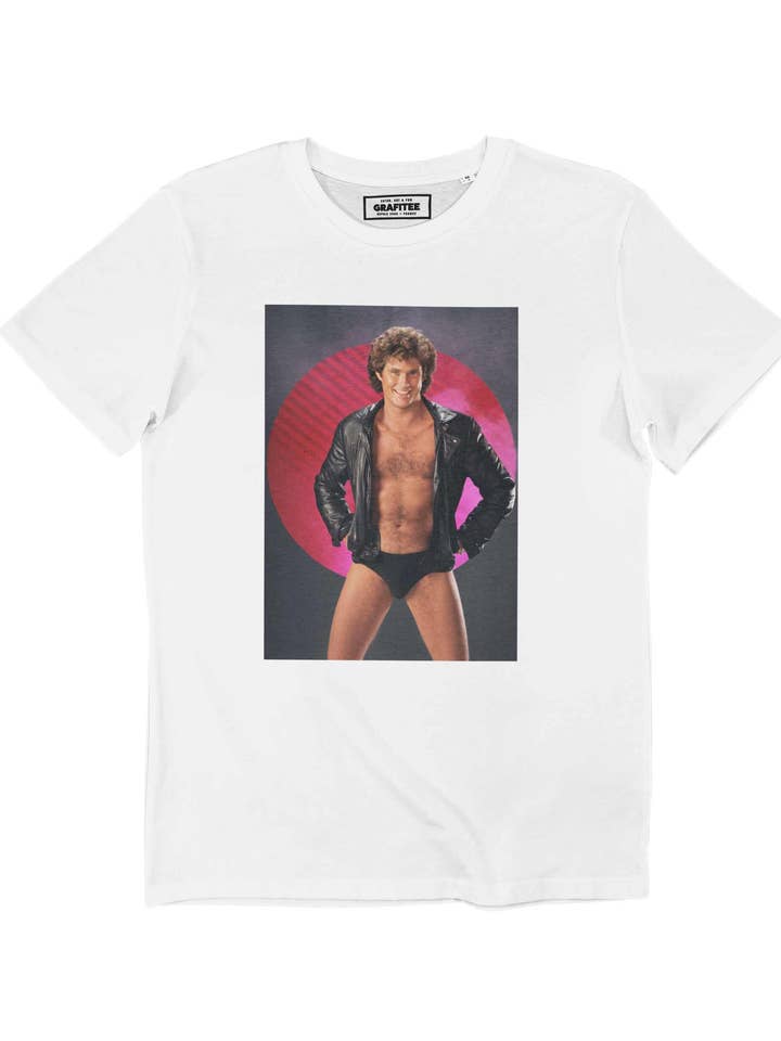 Grafitee - Wholesale Screen Printed T-Shirt - Unisex - David Hasselhoff Slip Tee0