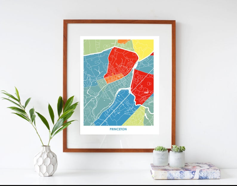 Juanita's Adventures - Wholesale Art Print - Juanitas Princeton Map Print2