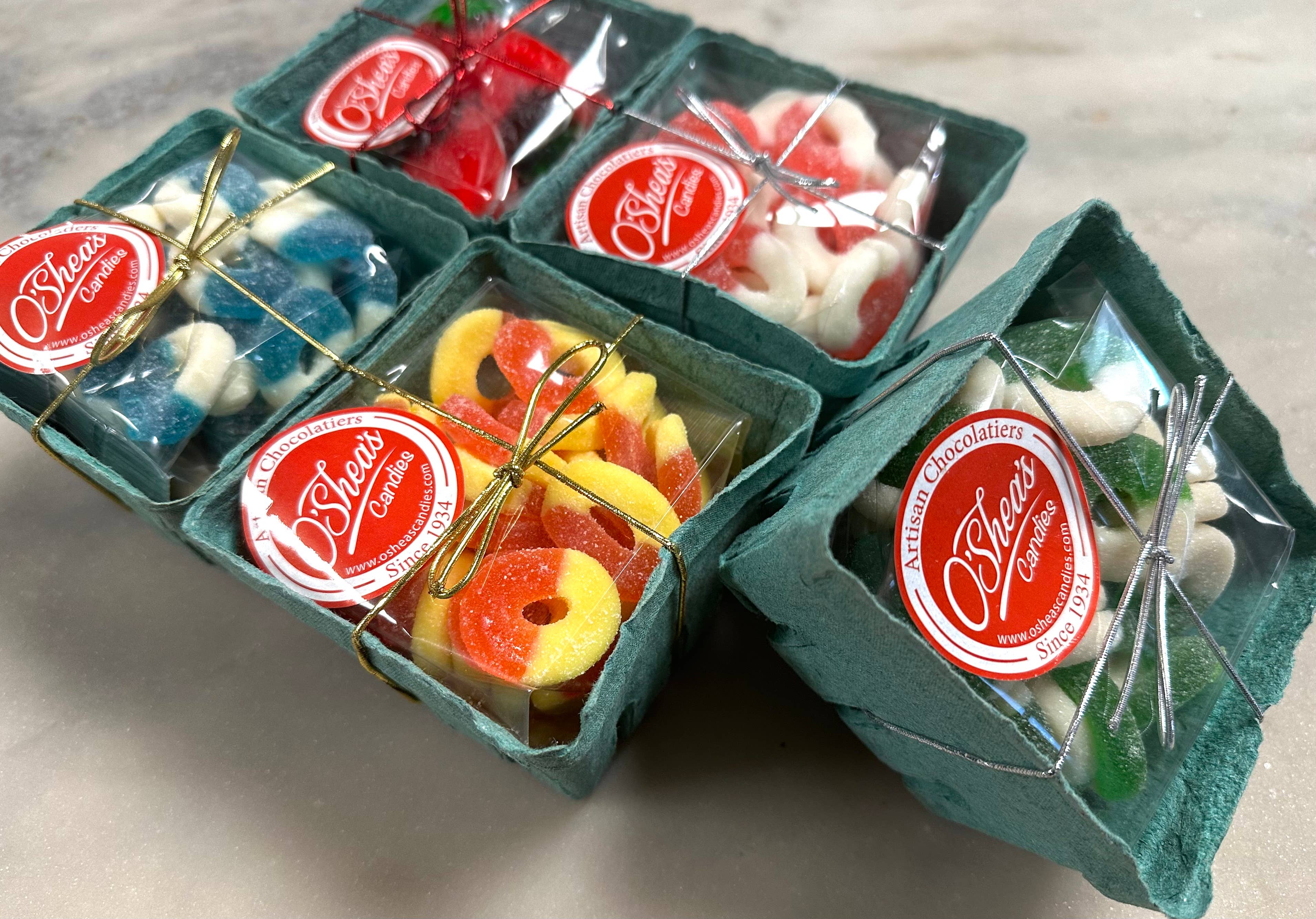 O'Shea's Candies Sweet Shop - Wholesale Gummy - Farmer Market Style Gummy 🍏 “Apple Rings w/Basket ” 1/2LB  4