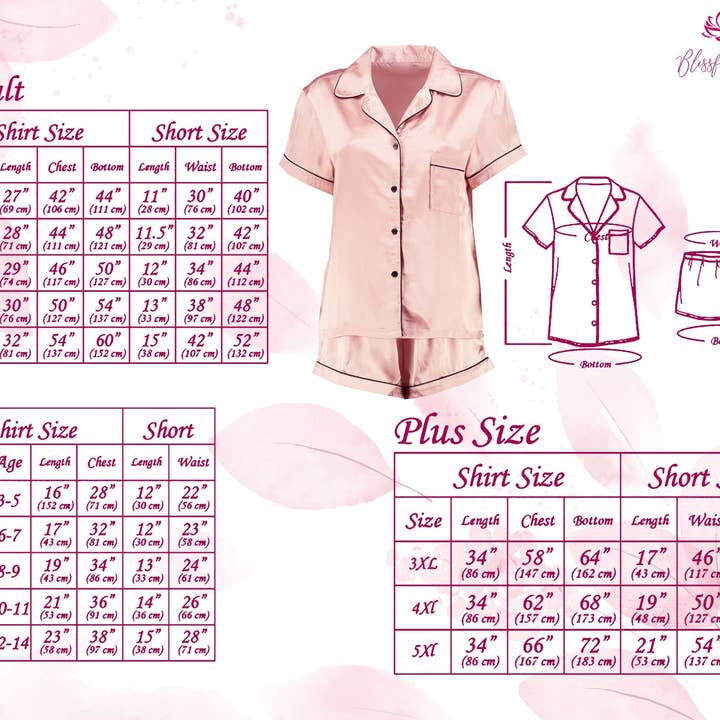 The Blissful - Wholesale Sleepwear Set - Kids - Kid’s Sleepwear Pajama Set / Family Look Personalized Women Men Kids Pajamas Set, Pyjamas, custom pjs, satin shirt, party pyjamas5