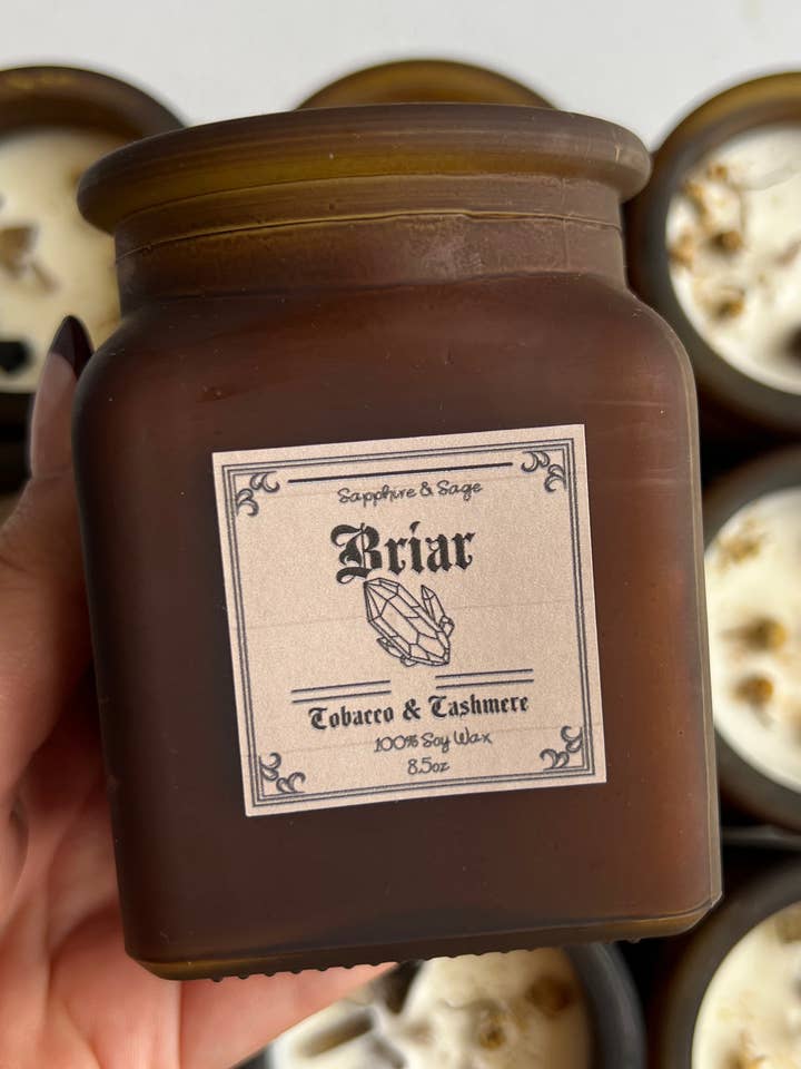 Briar Crystal Candle for wholesale by Sapphire & Sage