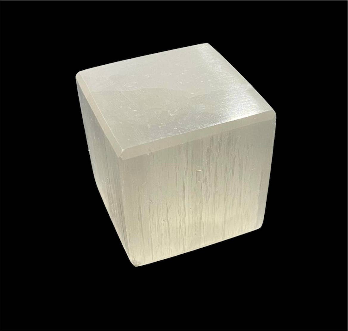 Quasar Gems USA – Pedra/cristal espiritual por atacado – Cubo de Selenita 4cm1