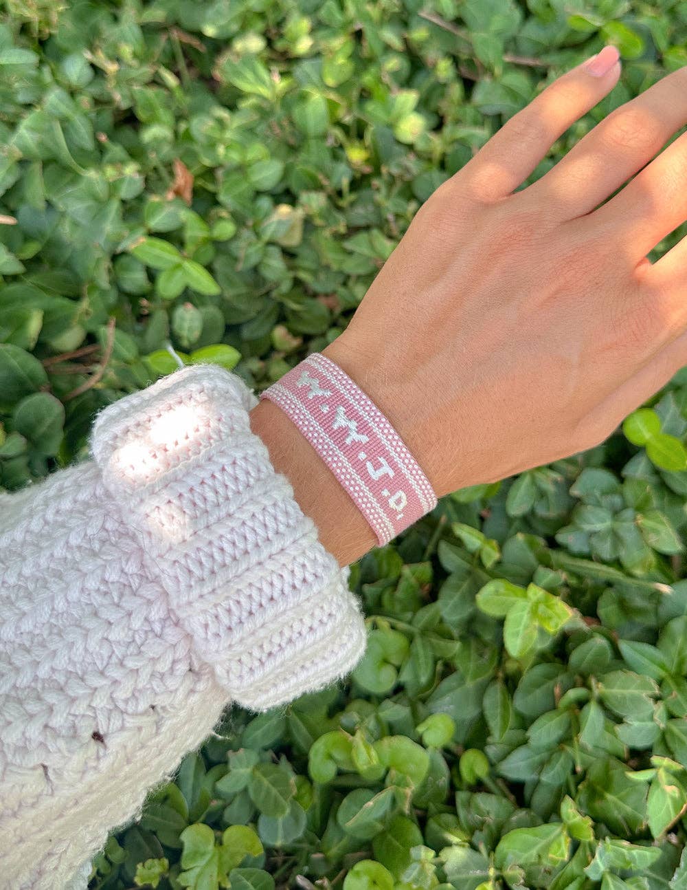 Elevated Faith - Wholesale Woven/Braided Bracelet - Pink WWJD Embroidered Bracelet3