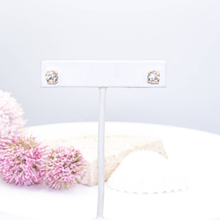 Square Cubic Zirconia Earrings for wholesale by Cherie by Cherie