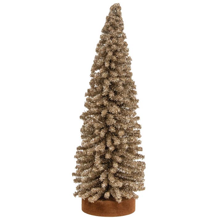 Saybrook Lane - Wholesale Artificial Christmas Tree - Champagne Gleam Bristle Tree, 10"