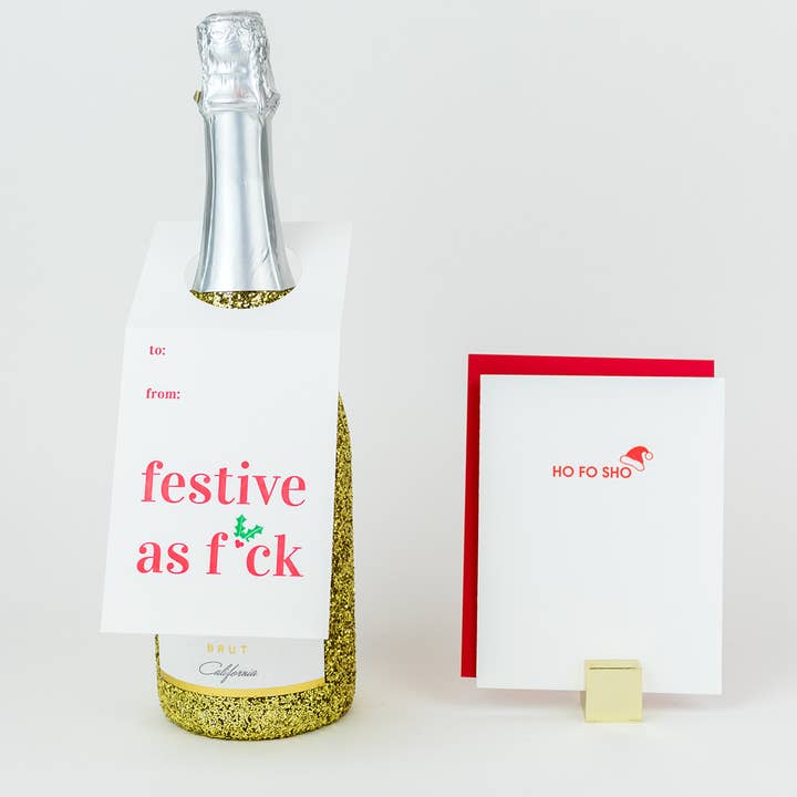 Chez Gagné - Wholesale Christmas Card - Ho Fo Sho - Funny Letterpress Christmas Card