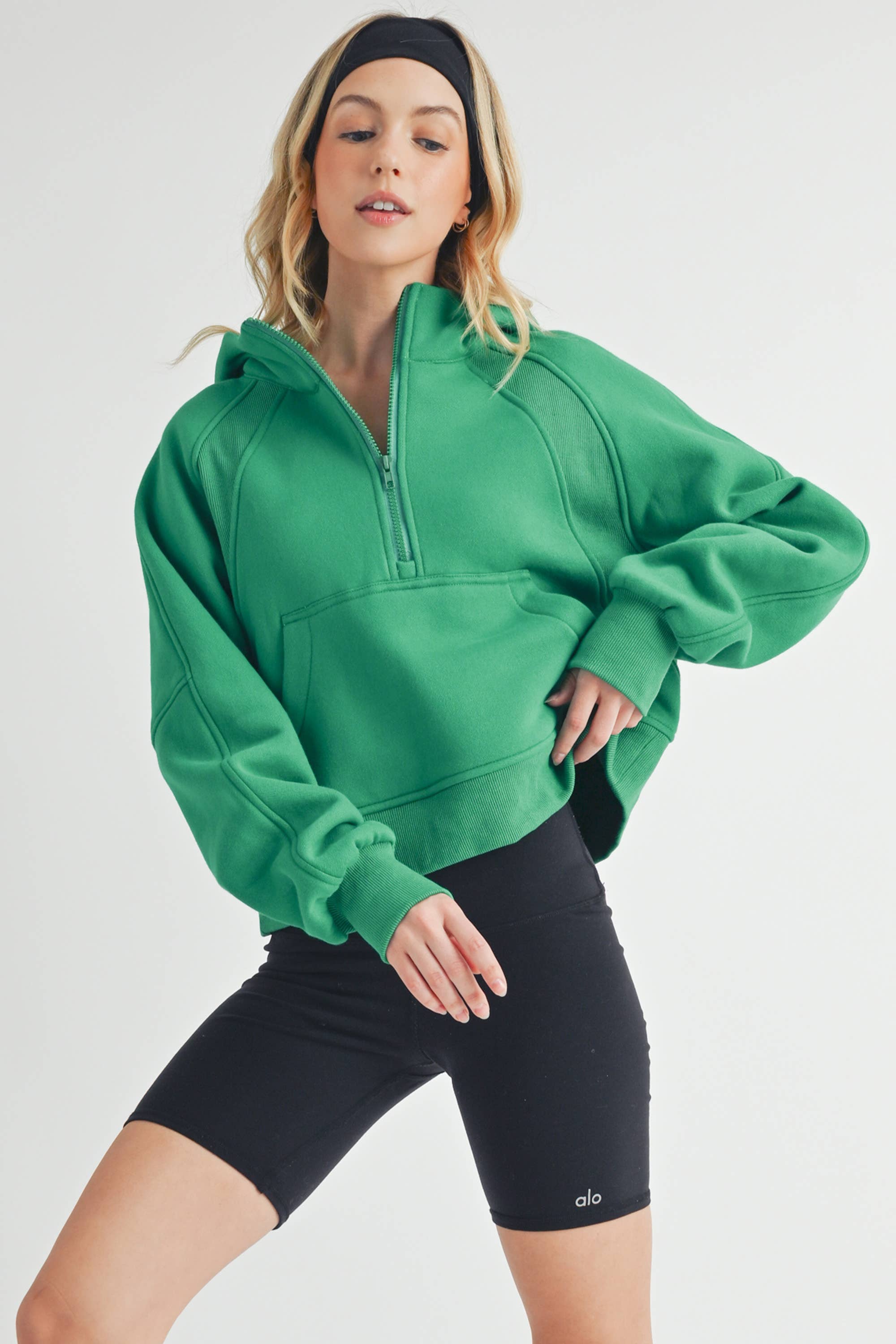 AEMI + CO - Vente Sweat à capuche – femme - Sweat à capuche demi-zippé Drea 946CK 614
